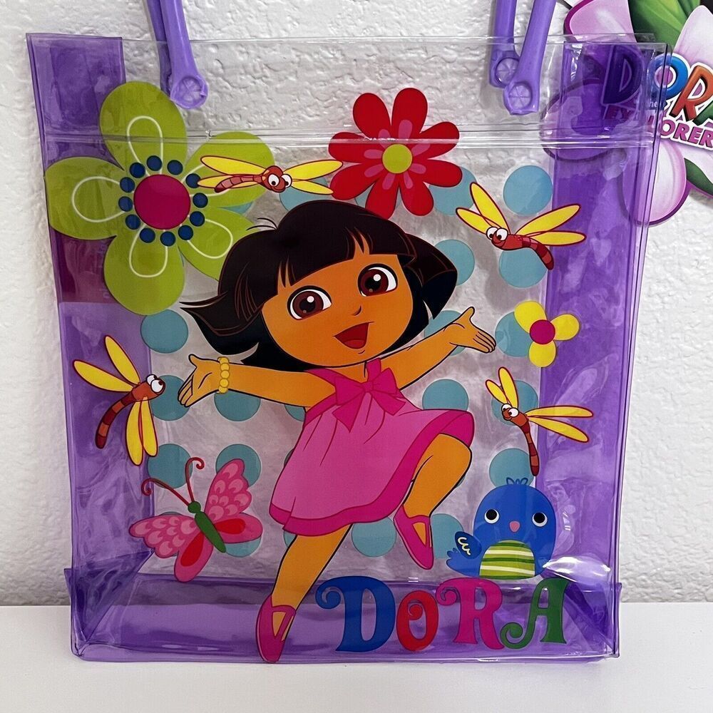 Nickelodeon Dora the Explorer Plastic Tote Party Gift Bag Purse 8" w/ TAGS - Picture 5 of 11